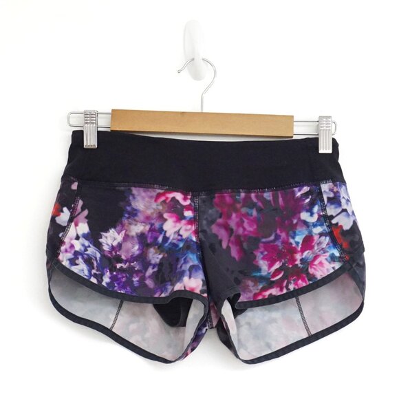lululemon athletica Pants - Lululemon Run Speed Short 2.5” Spring Has Sprung Multi / Black 2